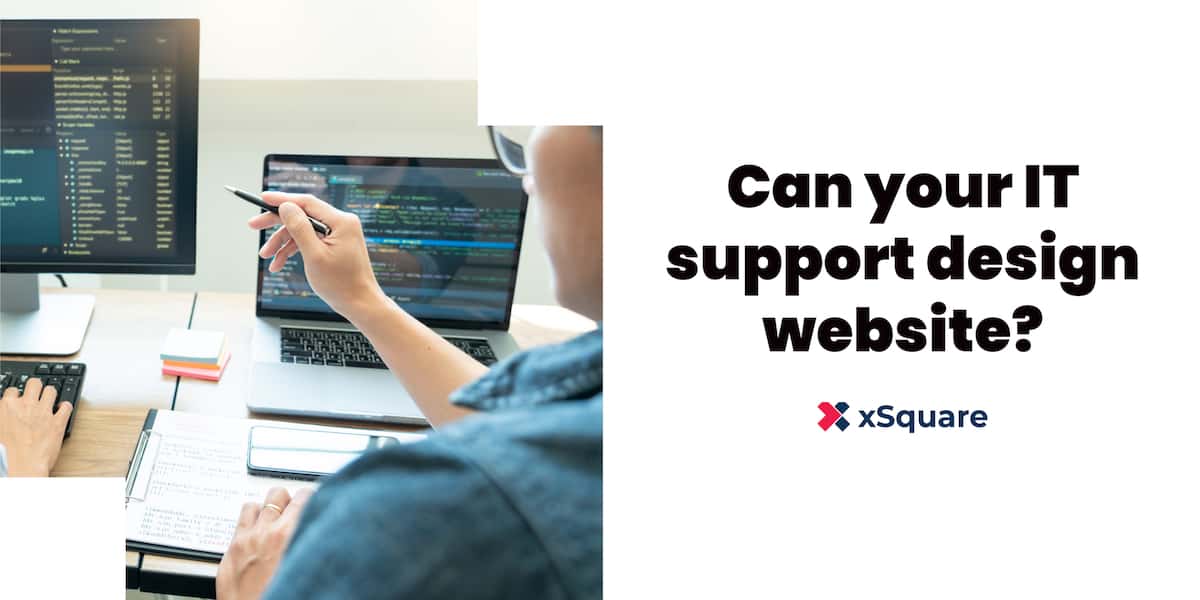 Can your IT support design website|An IT guy in office working on his PC|An IT guy working on website design|An IT lady personnel working on her laptop